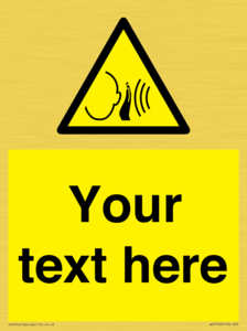 Custom warning sudden loud noise